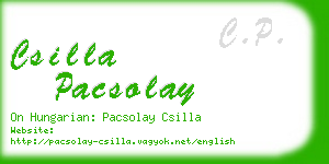 csilla pacsolay business card